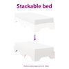 vidaXL Bed Frame No Mattress Stackable White 100x200 cm Solid Wood
