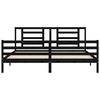 vidaXL Bed Frame without Mattress Black 200x200 cm Solid Wood