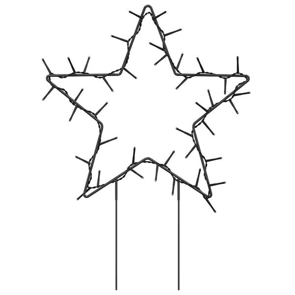 vidaXL Christmas Light Decorations with Spikes 3 pcs Star 50 LEDs 29 cm