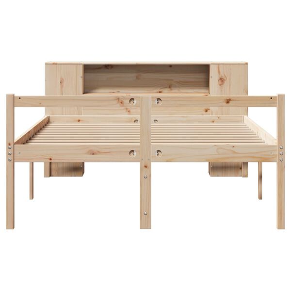 vidaXL Bookcase Bed without Mattress 120x200 cm Solid Wood Pine
