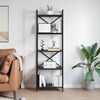 vidaXL Bookshelf Black Oak 56 x 34 x 171 cm Engineered Wood