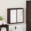 vidaXL Bathroom Mirror Cabinet Brown Oak 65x20x60 cm Engineered Wood