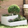 vidaXL Garden Planter White 80 x 80 x 50 cm Cold-rolled Steel