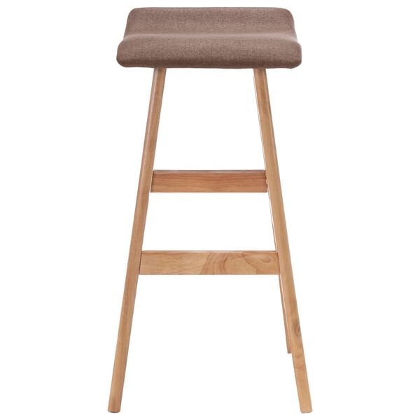 vidaXL Bar Stools 2 pcs Taupe Fabric