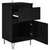 vidaXL Sideboard with Drawer Black oak 35 x 40 x 70 cm Engineered wood