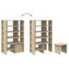 vidaXL Shoe Cabinet with Shelf 2 pcs Sonoma Oak Engineered Wood