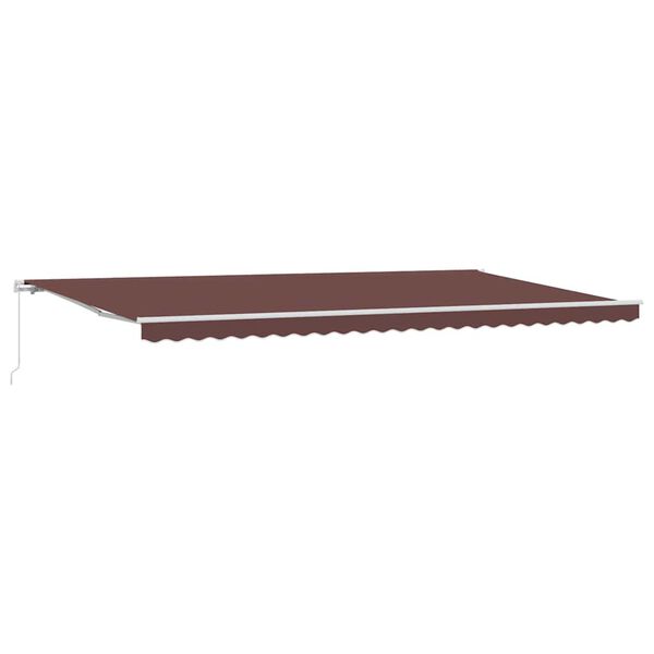 vidaXL Manual Retractable Awning Brown 500x300 cm