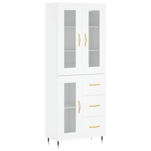vidaXL Highboard White 69.5x34x180 cm Engineered Wood