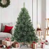 vidaXL Artificial Hinged Christmas Tree Snow Flocked White 150 cm