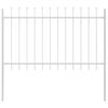 vidaXL Garden Fence 8 pcs White 13.6 x 1 m Powder-coated Steel