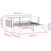 vidaXL Daybed with Trundle without Mattress Light Grey 90x190 cm Single