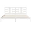 vidaXL Bed Frame without Mattress White 200x200 cm Solid Wood
