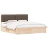 vidaXL Bed Frame with Upholstered Headboard Taupe 180 x 200 cm