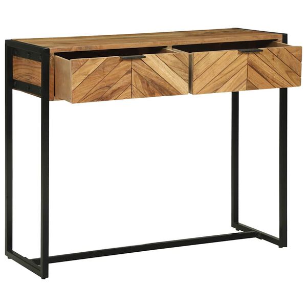 vidaXL Console Table Brown 90 x 35 x 75 cm Solid Acacia Wood