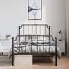 vidaXL Metal Bed Frame without Mattress with Footboard&nbsp;Black 100x200cm