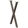 vidaXL Dining Table Legs X-Shaped 2 pcs Natural Steel 50x(72-73) cm Steel