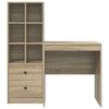 vidaXL Desk with Drawer 2 pcs Sonoma Oak