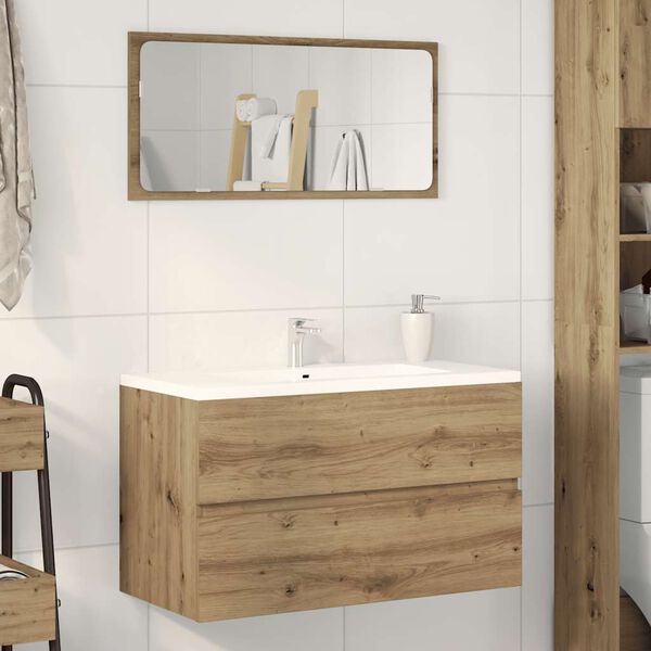 vidaXL Bathroom Hanging Cabinet Artisian Oak 80x38.5x45 cm Engineered Wood