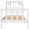 vidaXL Bookcase Bed without Mattress White 90x200 cm Solid Wood Pine