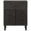 vidaXL Bedside Cabinet Black 50x33x60 cm Solid Wood Mango