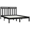 vidaXL Bed Frame without Mattress Black 140x190 cm Solid Wood