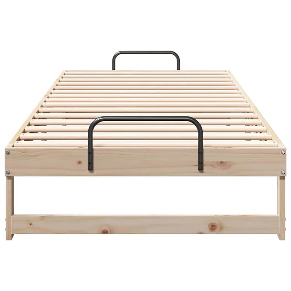 vidaXL Bed Frame Brown 80 x 220 cm Solid Pine Wood