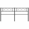 vidaXL Metal Headboard Black 193 cm