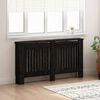 vidaXL Radiator Cover Black Oak 152 x 19 x 81.5 cm Engineered Wood