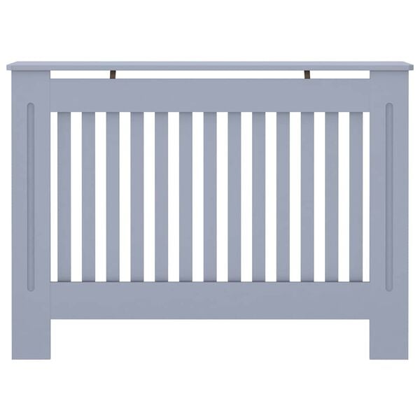 vidaXL Radiator Cover Grey 112x19x81.5 cm MDF