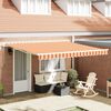 vidaXL Retractable Awning Yellow and orange 400 x 300 cm Polyester