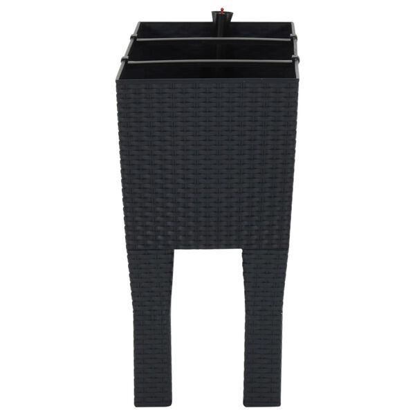 vidaXL Raised Garden Bed Anthracite 60x25x46 cm PP Rattan