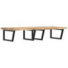 vidaXL Basin Shelf Wall Mounted Steel and Solid Wood Acacia