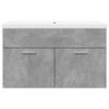 vidaXL Bathroom Sink Cabinet with Built-in Basin Concrete Grey