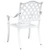 vidaXL Garden Chair 2 pcs White 56 x 55 x 92.5cm Aluminium