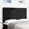 vidaXL LED Headboard with LED Strip Lights Manual Black 160 cm Fabric