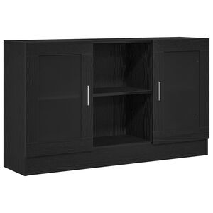 vidaXL Sideboard Black Oak 120 x 30.5 x 70 cm Engineered Wood