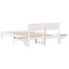 vidaXL Bed Frame with Headboard White 135 x 190 cm Solid Pine Wood