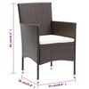 vidaXL Garden Dining Chairs 4 pcs Poly Rattan Brown