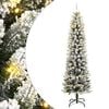 vidaXL Artificial Christmas Tree 150 LEDs and Flocked Snow 150 cm