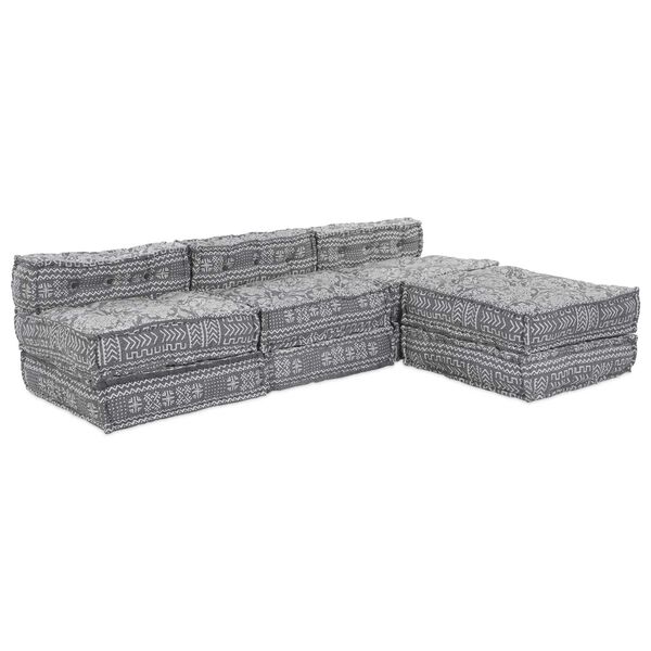 vidaXL Modular Sofa 4 pcs Light Grey Fabric