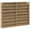 vidaXL Display Cabinet Wall-Mounted Artisan Oak 100 x 8.5 x 75 cm