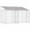 vidaXL Dog Cage with Roof Silver 400 x 200 x 256 cm Steel and PE