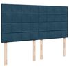 vidaXL Box Spring Bed with Mattress Blue 200x200 cm Velvet