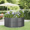 vidaXL Garden Raised Bed Anthracite 140x140x68 cm Galvanised Steel