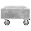 vidaXL Side Table with Wheels Concrete Grey 90 x 50 x 30 cm