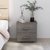 vidaXL Bedside Cabinet HAMAR Light Grey 40x35x44.5 cm Solid Pinewood