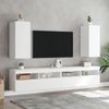 vidaXL TV Wall Cabinet with LED Lights White 30.5x35x70 cm