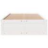 vidaXL Bed Frame without Mattress with Drawers White 135x190 cm Double Solid Wood Pine