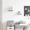 vidaXL Floating Wall Shelves 2 pcs Grey 23x23.5x3.8 cm MDF