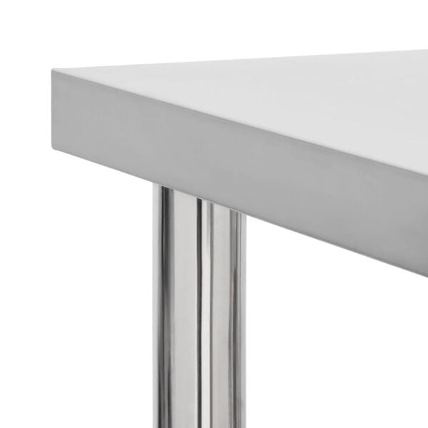 vidaXL Kitchen Work Table with Wheels 60x45x85 cm Stainless Steel